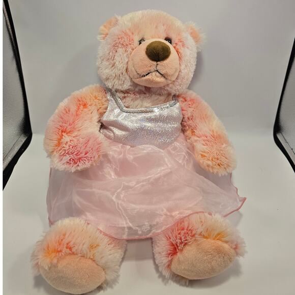 Build-A-Bear Workshop‎ Plush Orange Sherbet Swirl BABW Teddy Tie Dye Frosted 16" - Picture 1 of 4